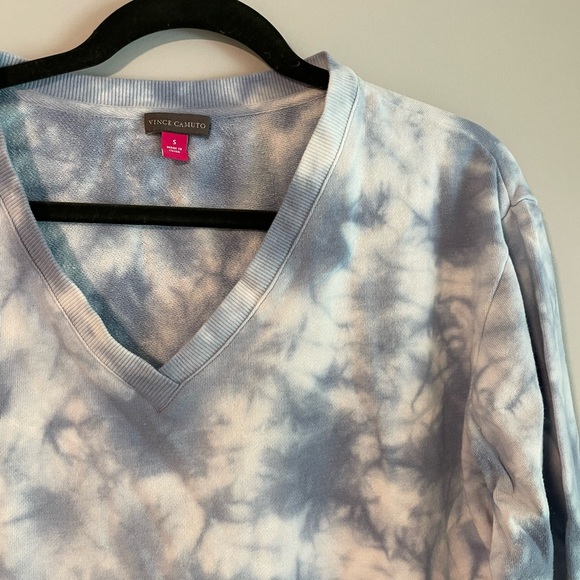 Vince Camuto Tie-Dye Blue Cloud Sweatshirt - Picture 3 of 7